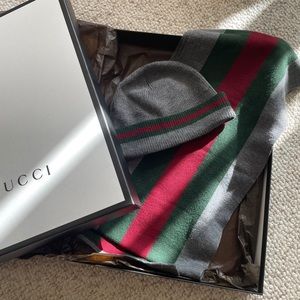 Gucci Hat and Scarf Set
